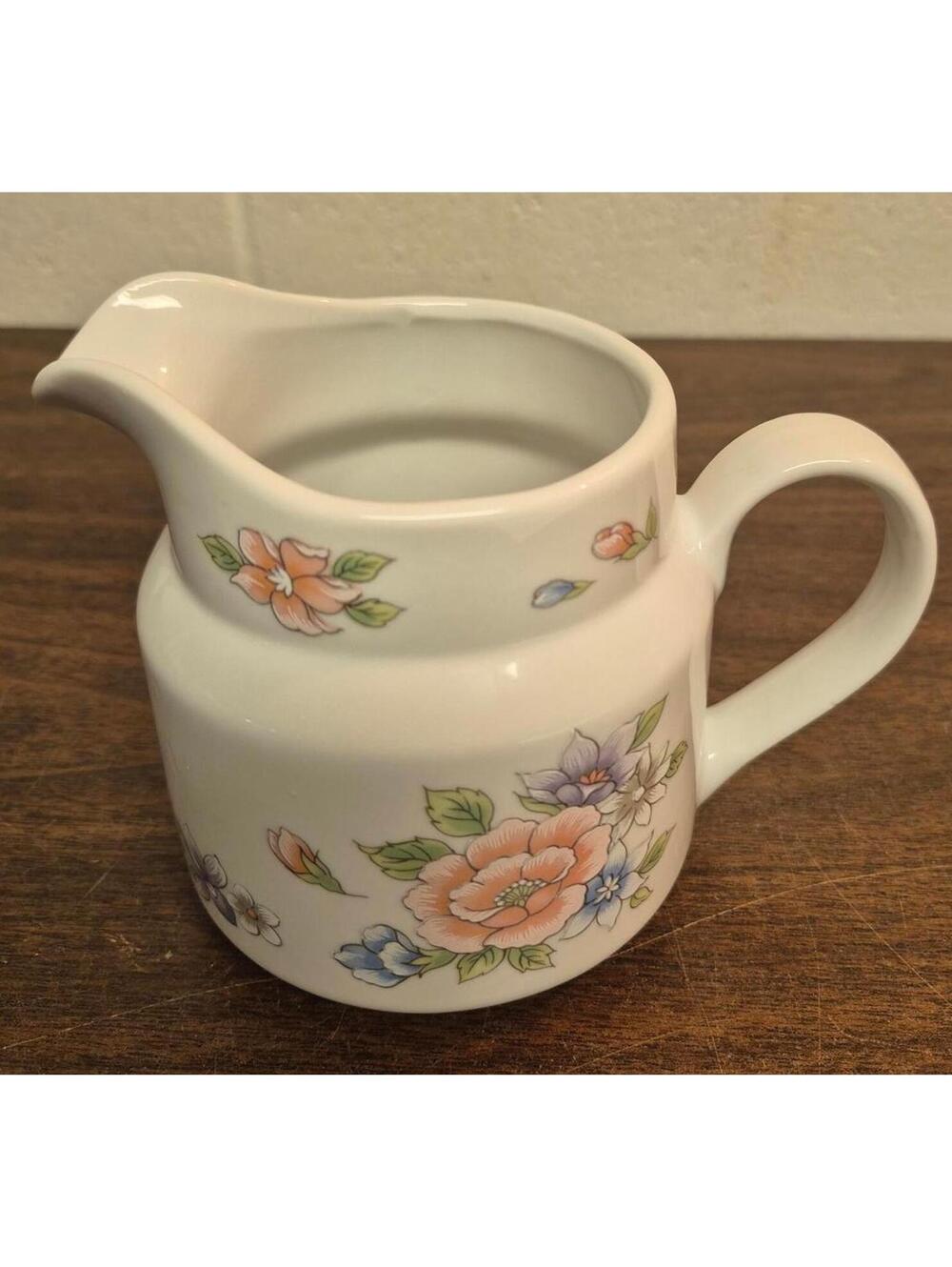 Vintage Floral Ceramic Pitcher
